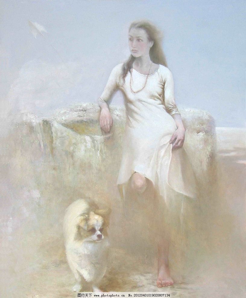 油画人物 人物油画 油画 绘画 艺术 设计 油画作品 大师作品 当代艺术家作品 艺术家 挂画 名画 世界名画 美女 女人 妇女 妇人 西方油画 欧美油画 服装 衣服 女装 小狗 动物 绘画书法 文化艺术 72DPI JPG