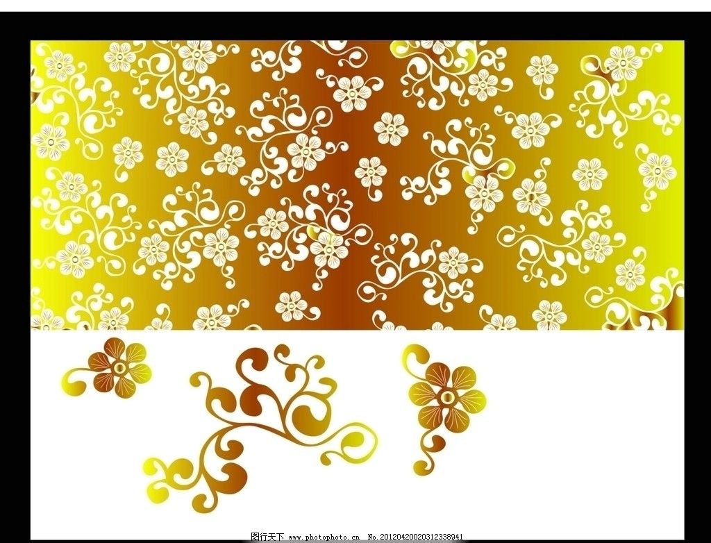 背景小花 镜子花纹 欧式小花 矢量 花纹花边