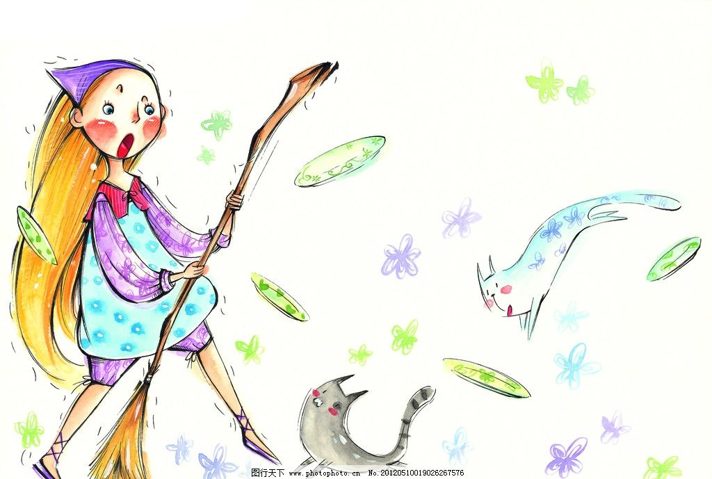 水彩画 童年 手绘图 手绘插画 童年生活 儿童生活 扫帚 扫地 小猫 猫咪 盘子 女孩 水粉画 插画 梦想 生活 彩粉画 蜡笔画 彩铅画 儿童画 卡通画 植物 花草 玩耍 人物插画 手绘人物 卡通插画 花朵 绘画书法 文化艺术 设计 350DPI JPG