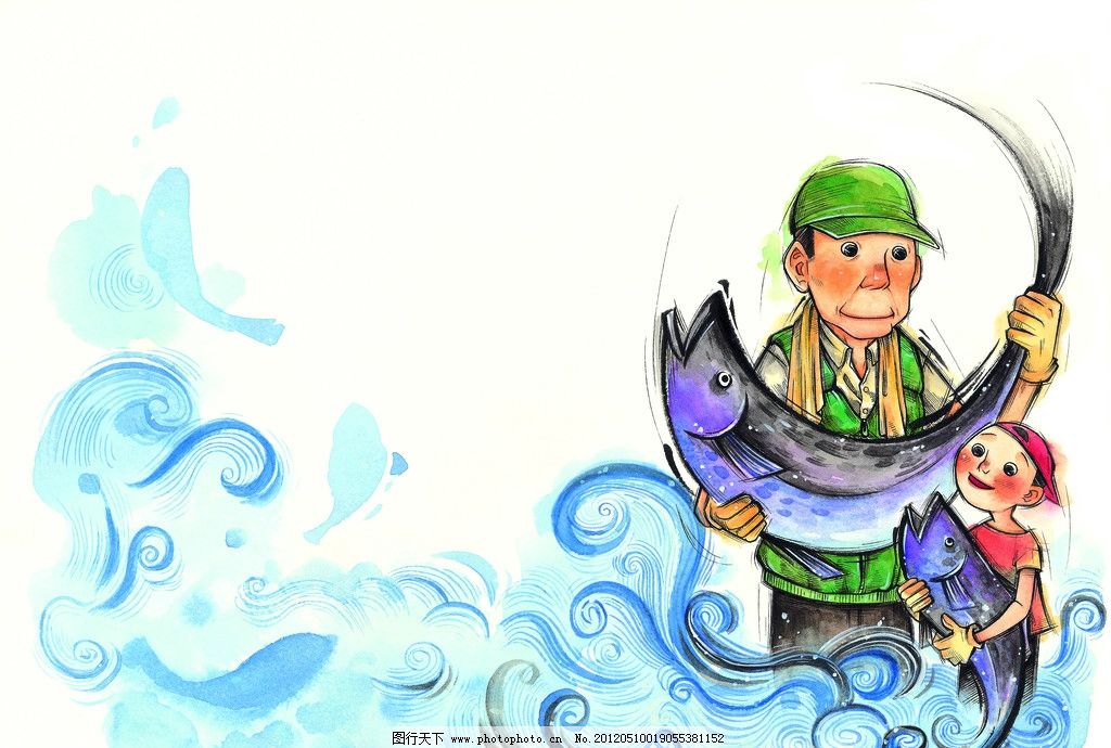水彩画 童年 手绘图 手绘插画 叔叔 捕鱼 打鱼 大鱼 浪花 大海 海浪 水粉画 插画 梦想 生活 彩粉画 蜡笔画 彩铅画 儿童画 卡通画 植物 花草 玩耍 人物插画 手绘人物 卡通插画 花朵 绘画书法 文化艺术 设计 350DPI JPG