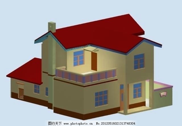 农村别墅室外模型 农村别墅 源文件 3dmax源文件 室外模型 max 3d设计