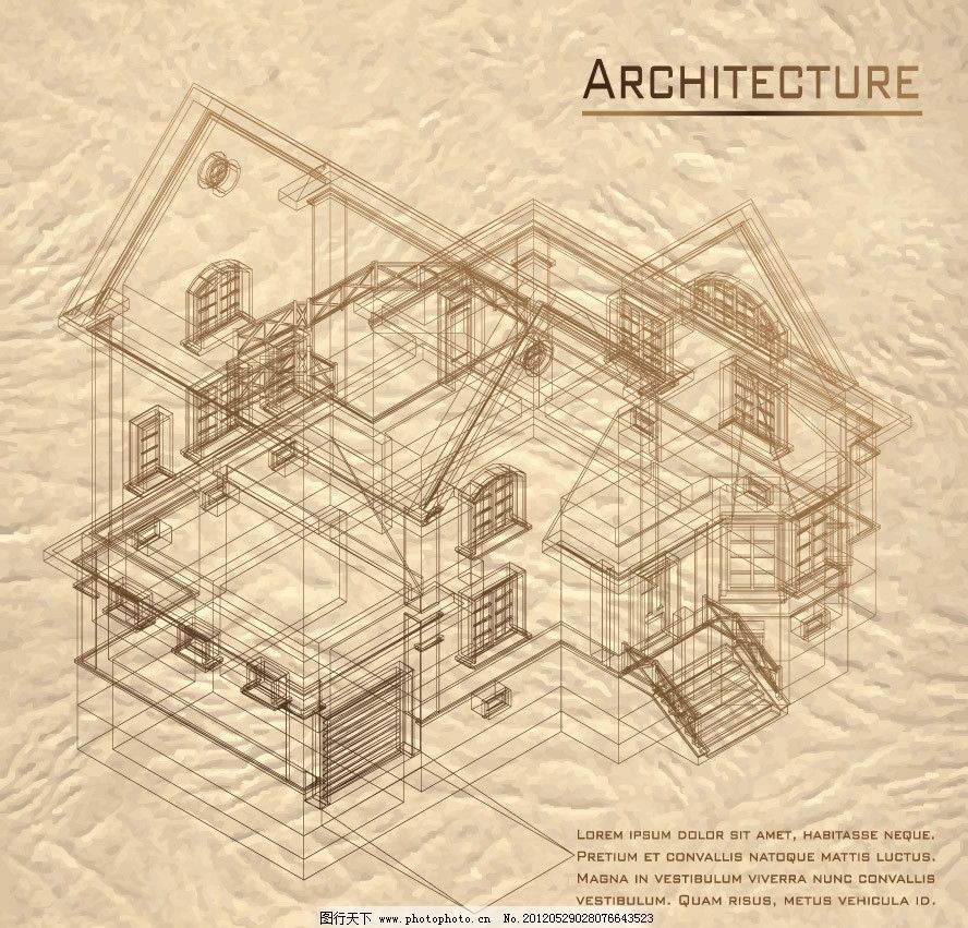 欧式建筑别墅设计图 欧式 建筑 3d 立体 别墅 建筑图纸 纸张 牛皮纸 房地产 示意图 设计图 图纸 平面图 工程图 格局 装修 模型 样板 都市 城市 施工图 工程 效果图 背景 底纹 底图 矢量 城市建筑工程设计图 传统建筑 建筑家居 EPS