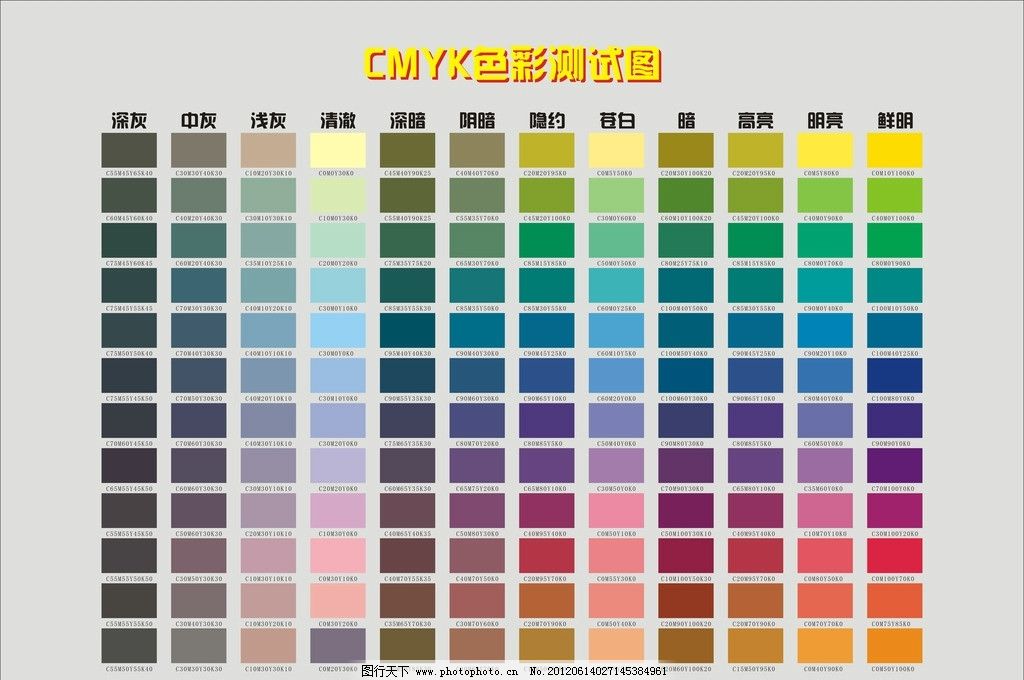 CDMY色彩测试图图片