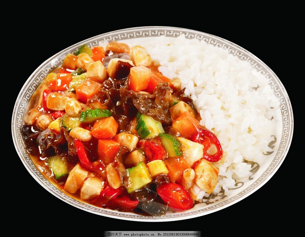 宫保鸡丁盖浇饭图片