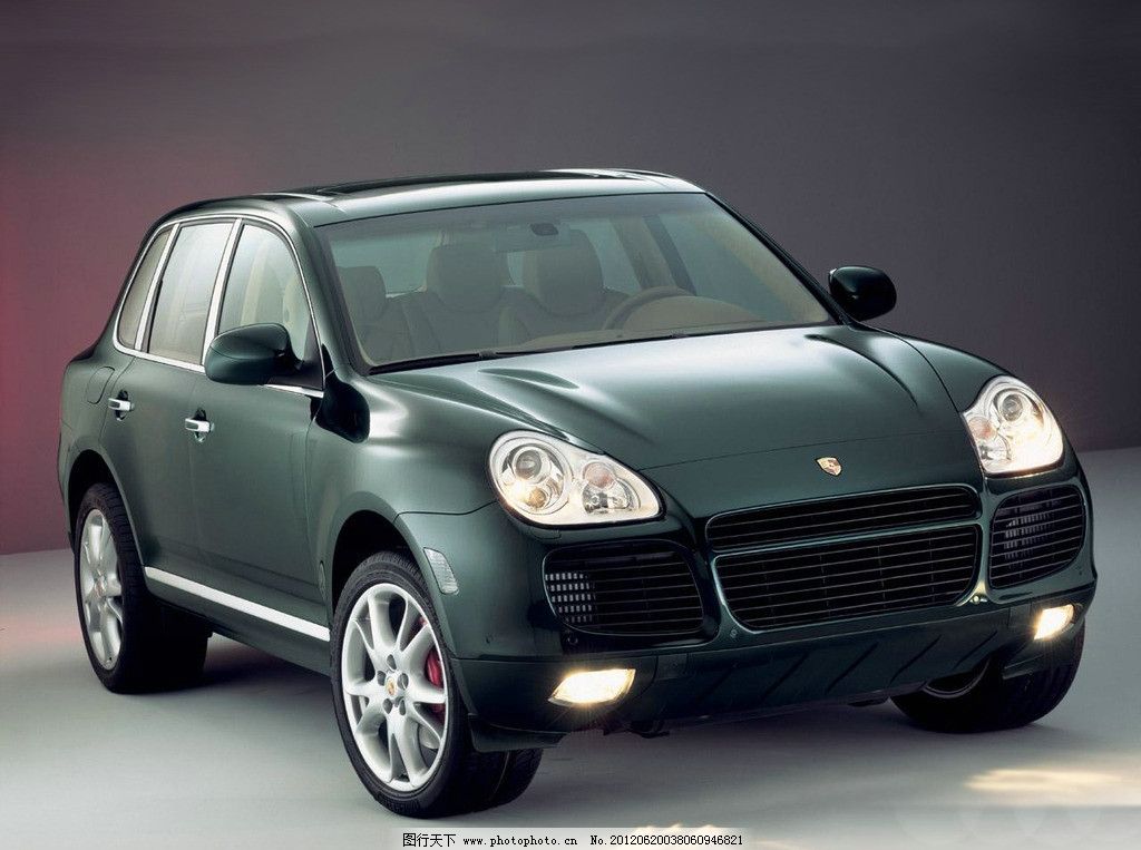 墨绿色卡宴图片