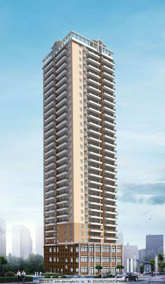 办公楼 欧式高层住宅效果图 建筑表现 公共建筑 建筑设计 建筑素材 3d