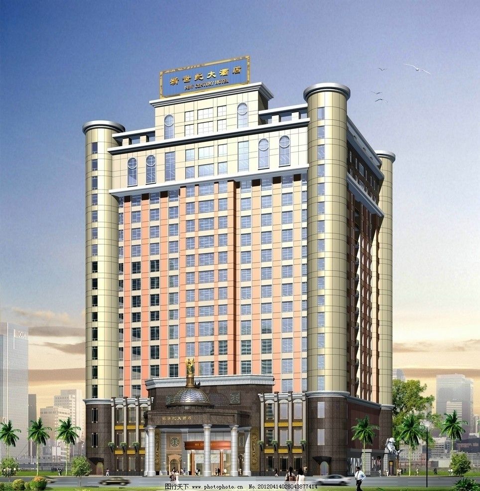 酒店建筑设计外观,酒店外观设计,星级酒店装饰装修效果图,建筑设计,环境设计,设计,72DPI,JPG